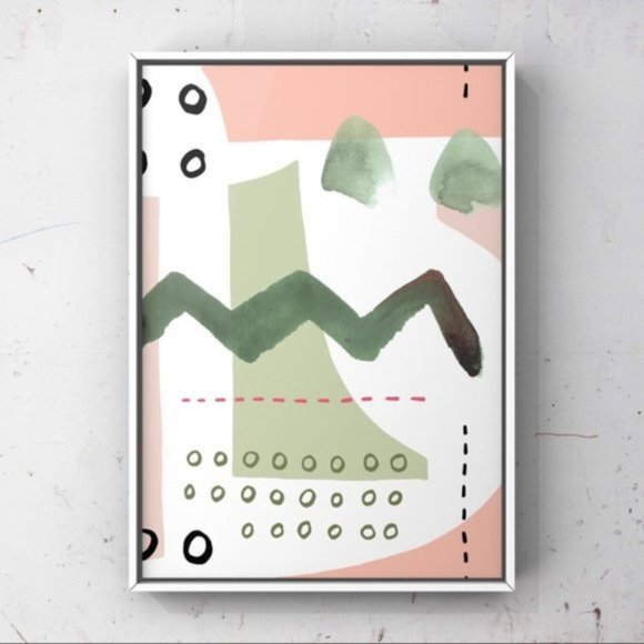 Abstract geometric random shapes modern art print - Picture 4 of 4